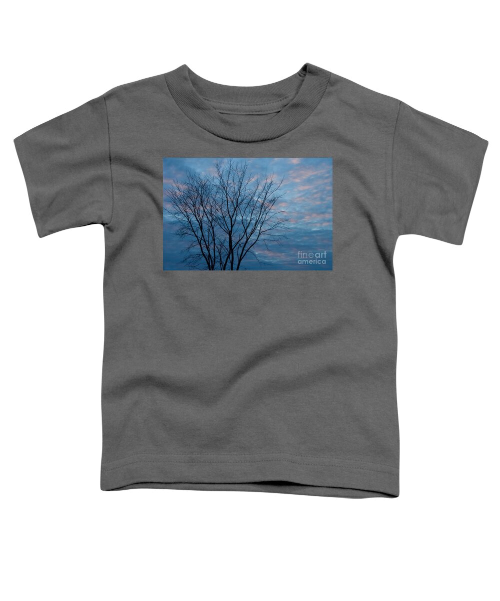 Sunset Sky Toddler T-Shirt featuring the photograph Pink and Blue by Cheryl Baxter