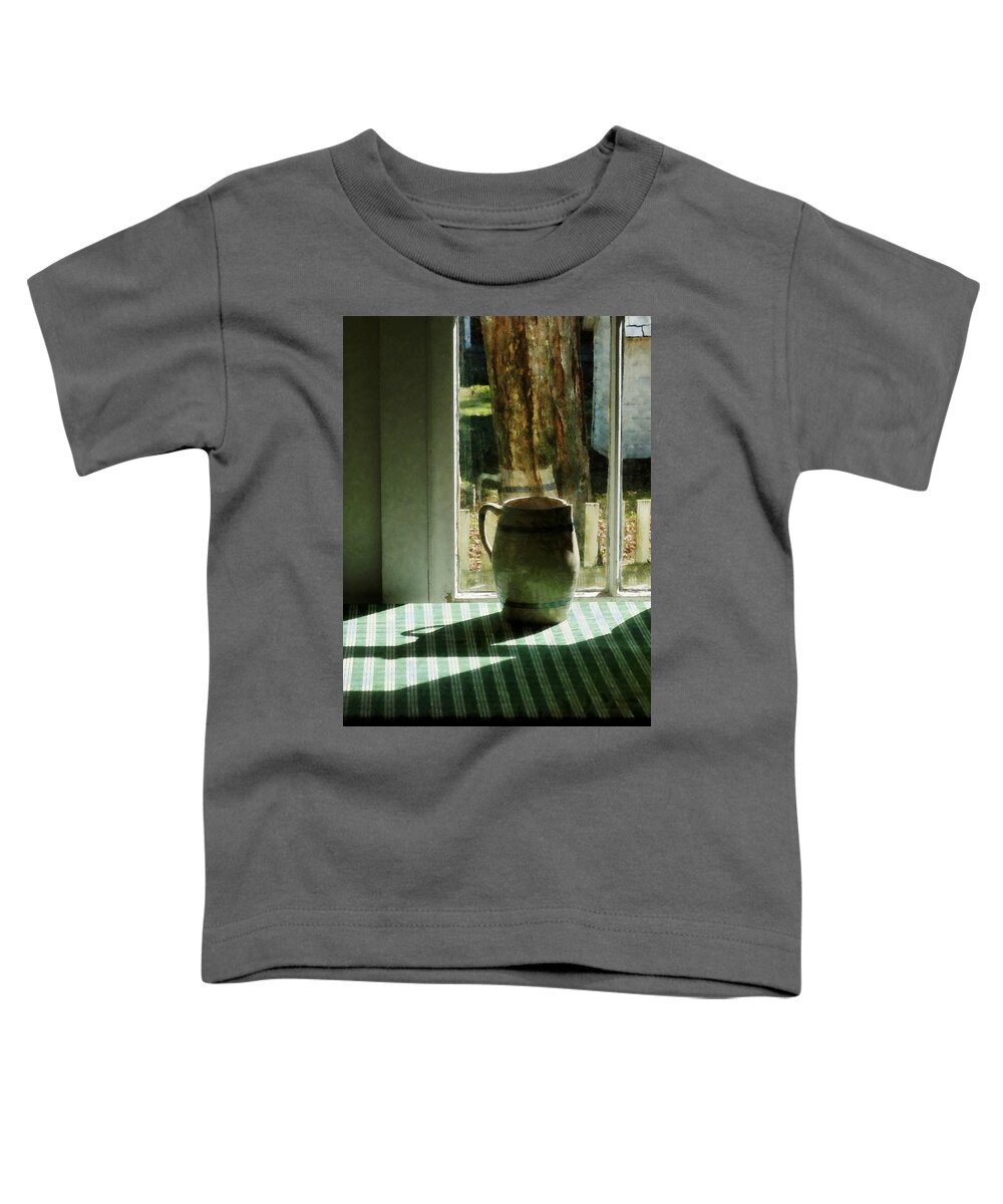 Pitcher Toddler T-Shirt featuring the photograph Pitcher by Window by Susan Savad