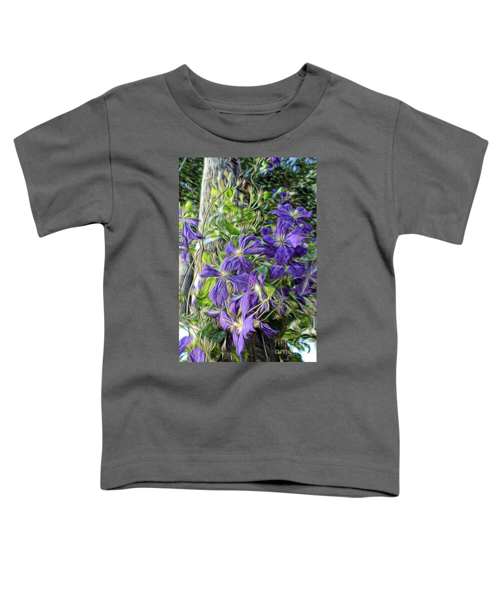 Purple Toddler T-Shirt featuring the photograph Pretty Purple Vine by Lilliana Mendez