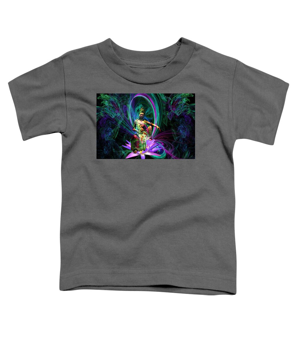 Quan Yin Toddler T-Shirt featuring the digital art Quan Yin by Lisa Yount