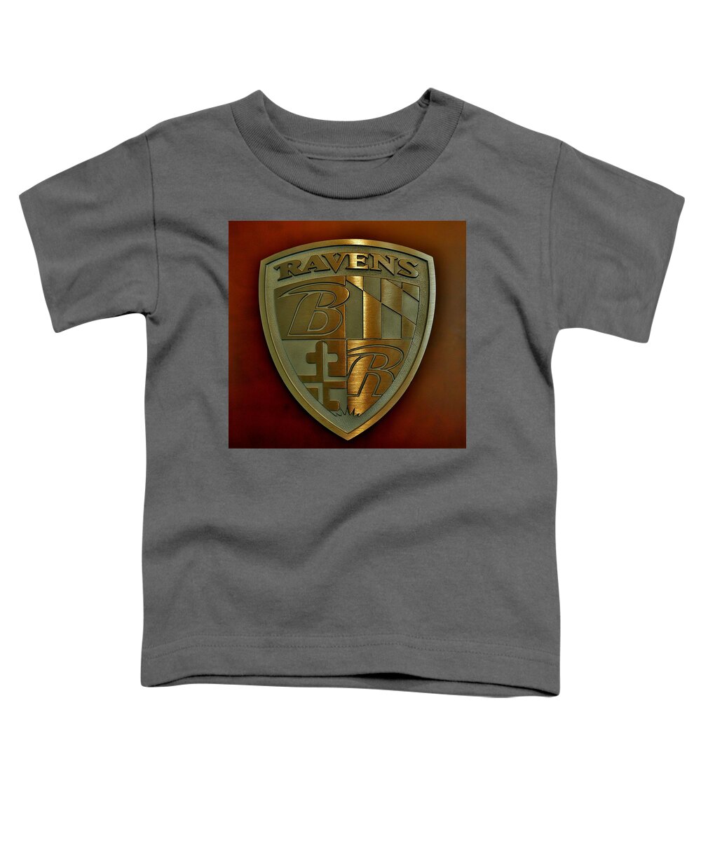 Baltimore Ravens Toddler T-Shirt featuring the photograph Ravens Coat of Arms by Bob Geary