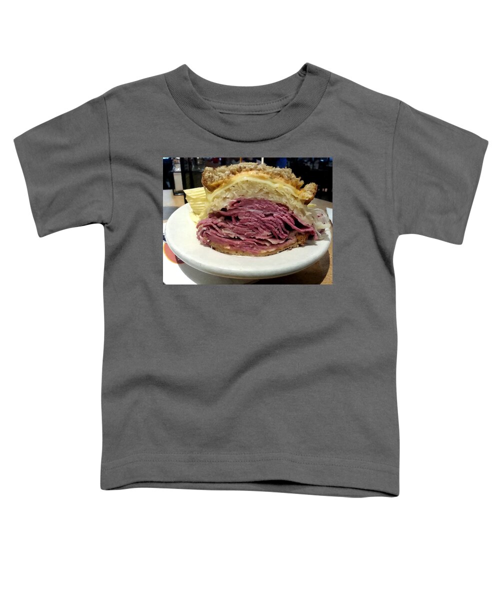 Food Toddler T-Shirt featuring the mixed media Reuben by James Spears