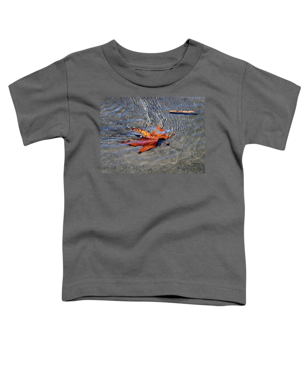 Leaf Toddler T-Shirt featuring the photograph Rippling Amber by Joe Schofield