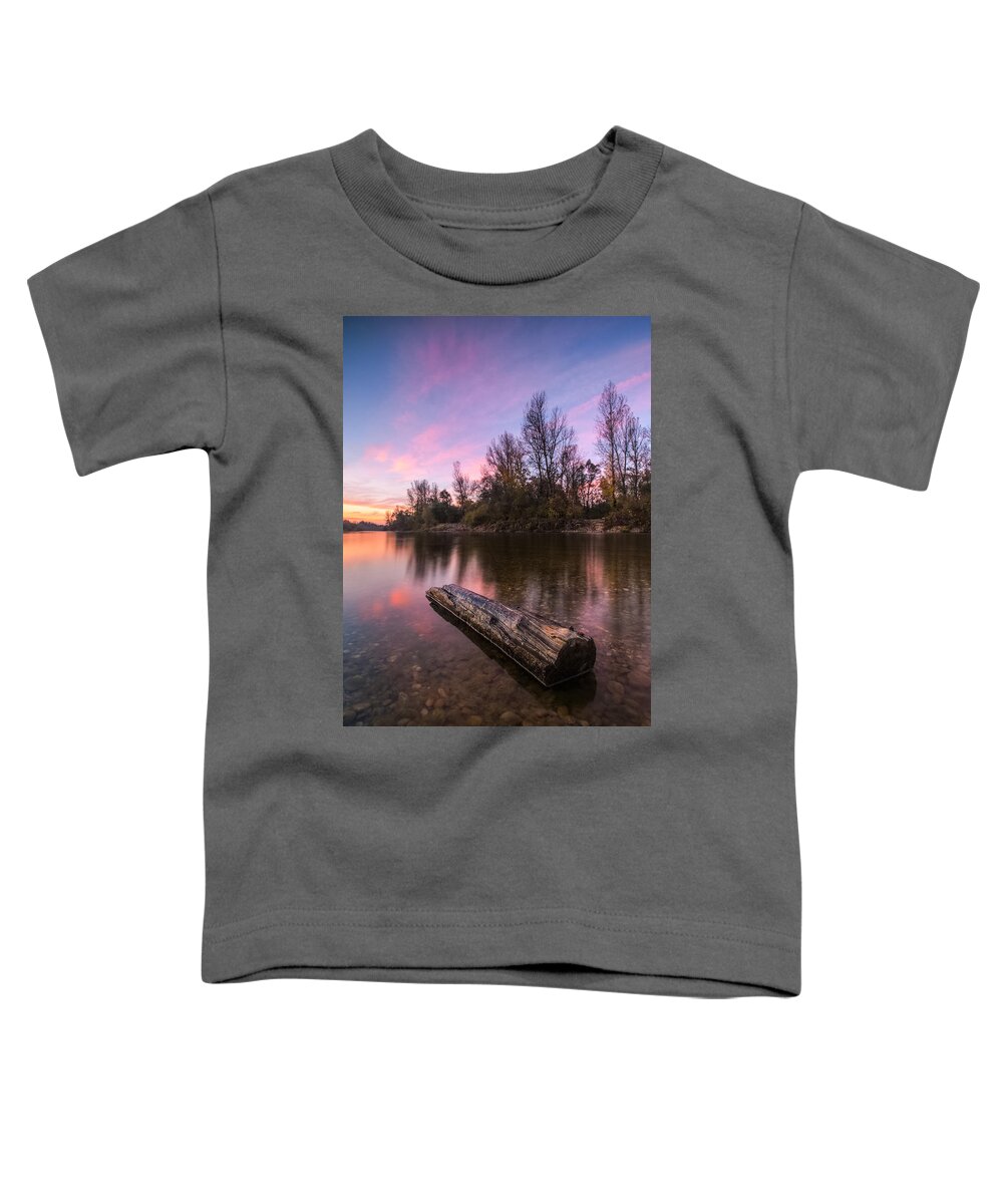 Landscapes Toddler T-Shirt featuring the photograph River at dawn by Davorin Mance