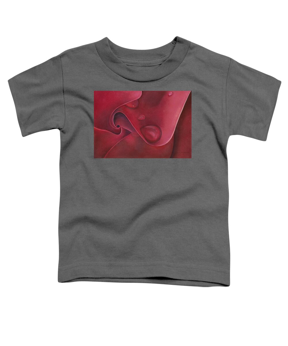 Rose Toddler T-Shirt featuring the painting Rose Drop by Sandy Haight