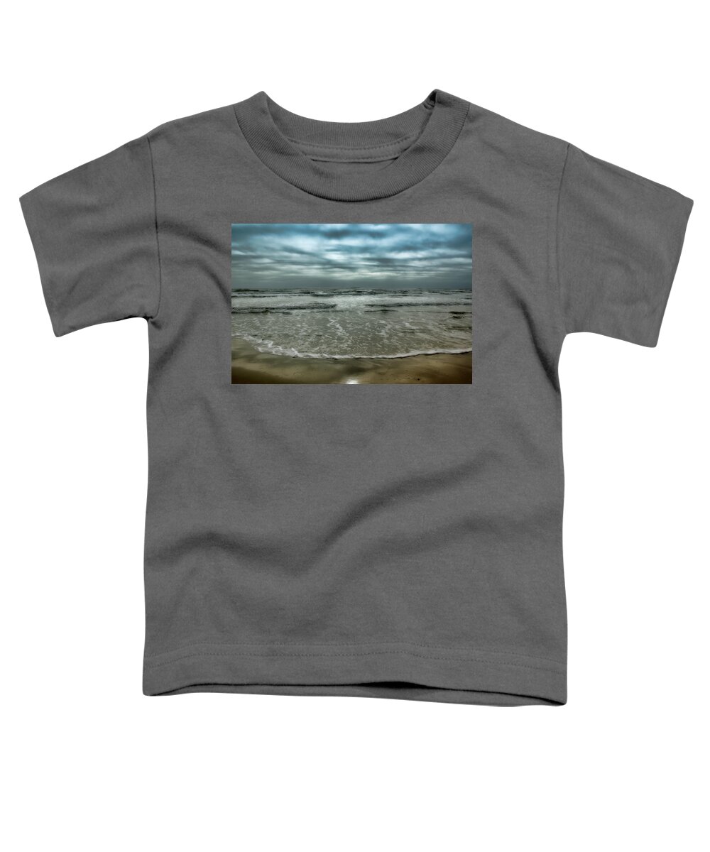 Texas Toddler T-Shirt featuring the photograph Rough Surf by Ellen Heaverlo