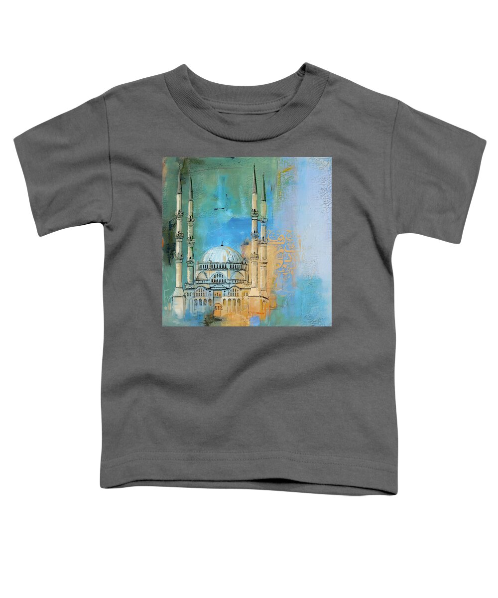 Safa Mosque Toddler T-Shirt featuring the painting Safa Mosque by Corporate Art Task Force