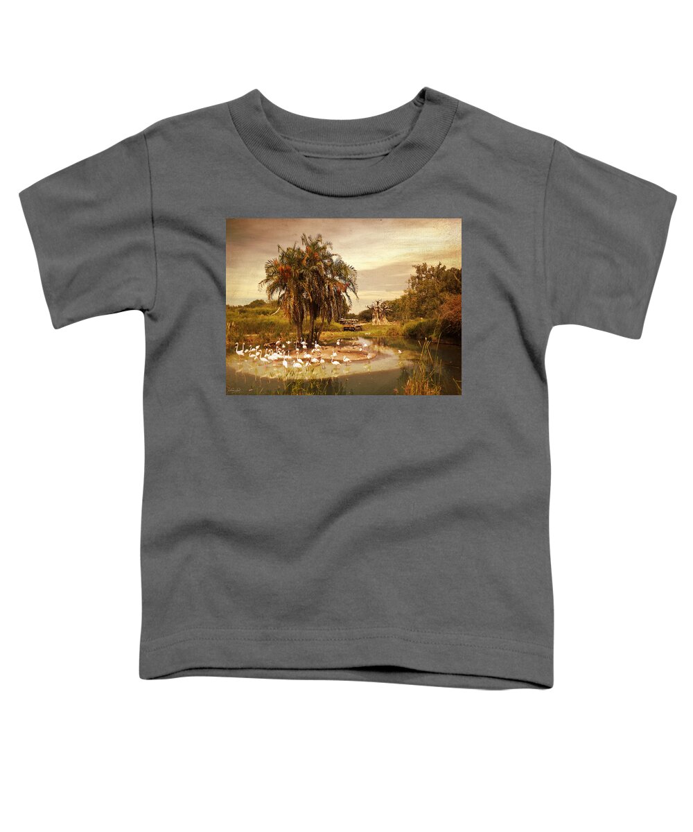 Animal Kingdom Toddler T-Shirt featuring the photograph Safari Ride by Lourry Legarde