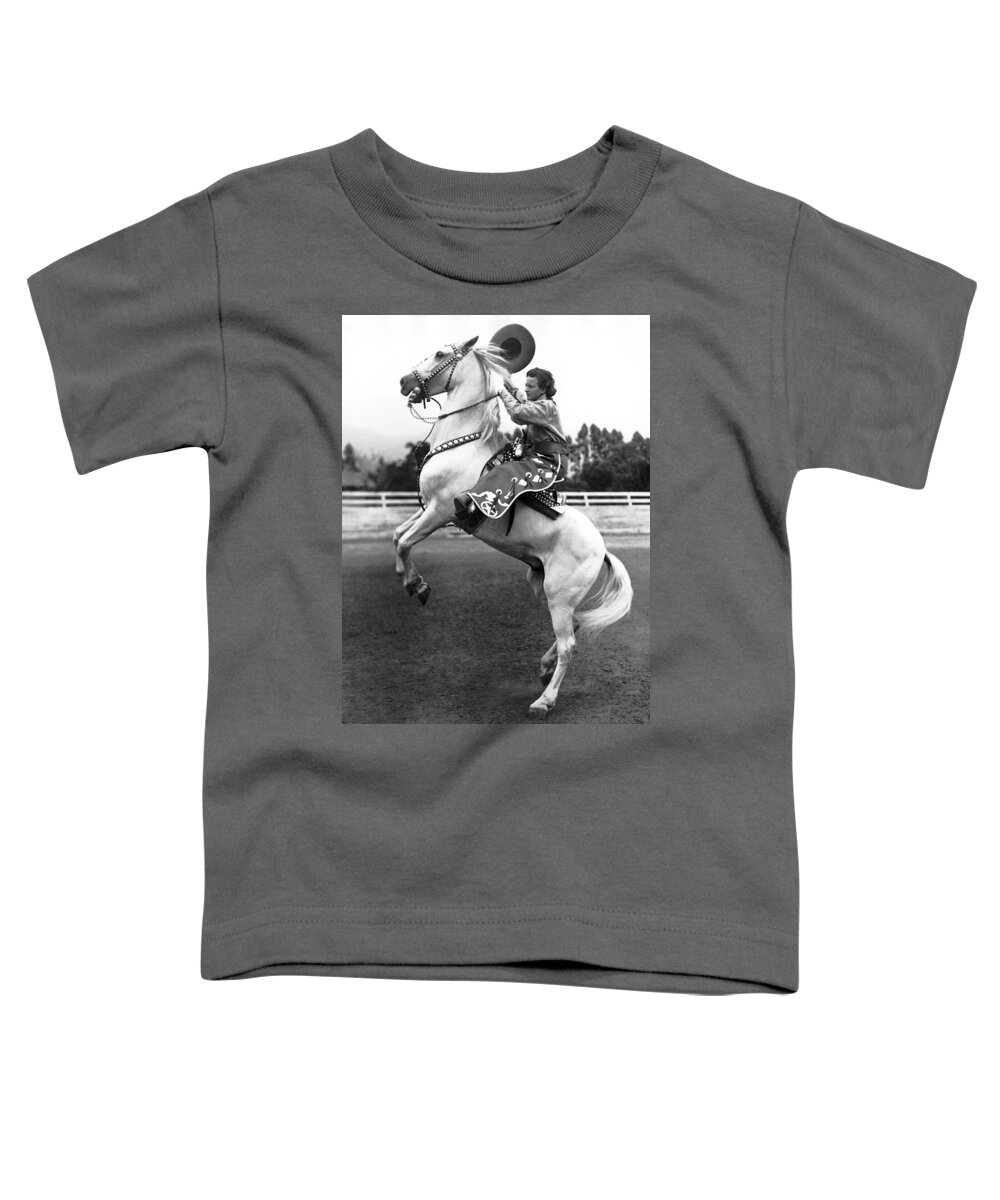 1930's Toddler T-Shirt featuring the photograph Salinas Rodeo Cowgirl by Underwood Archives