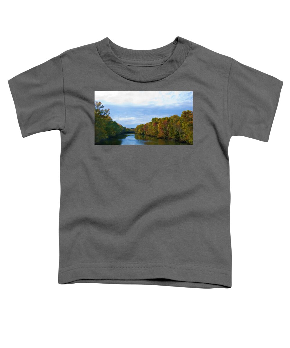 Saluda River Toddler T-Shirt featuring the painting Saluda River In The Fall by Steven Richardson