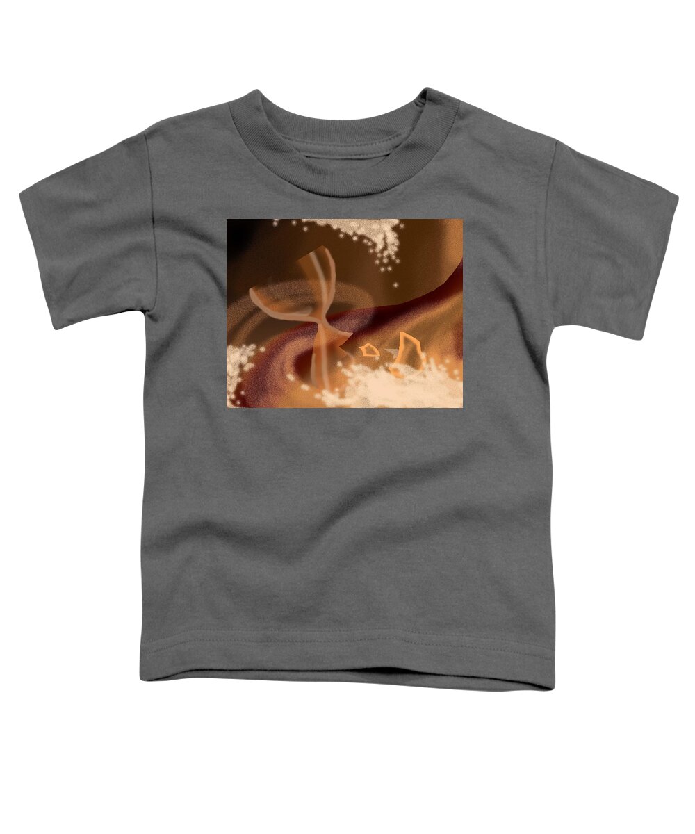 Hourglass Toddler T-Shirt featuring the digital art Sands of Time by Alice Chen