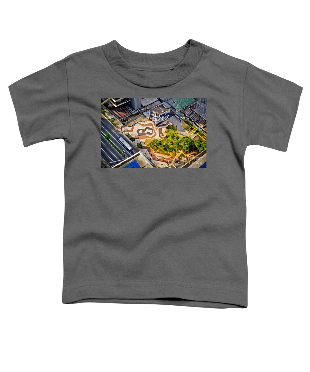 Geometria Toddler T-Shirt featuring the photograph Sao Paulo Downtown - Geometry of Public Spaces by Carlos Alkmin