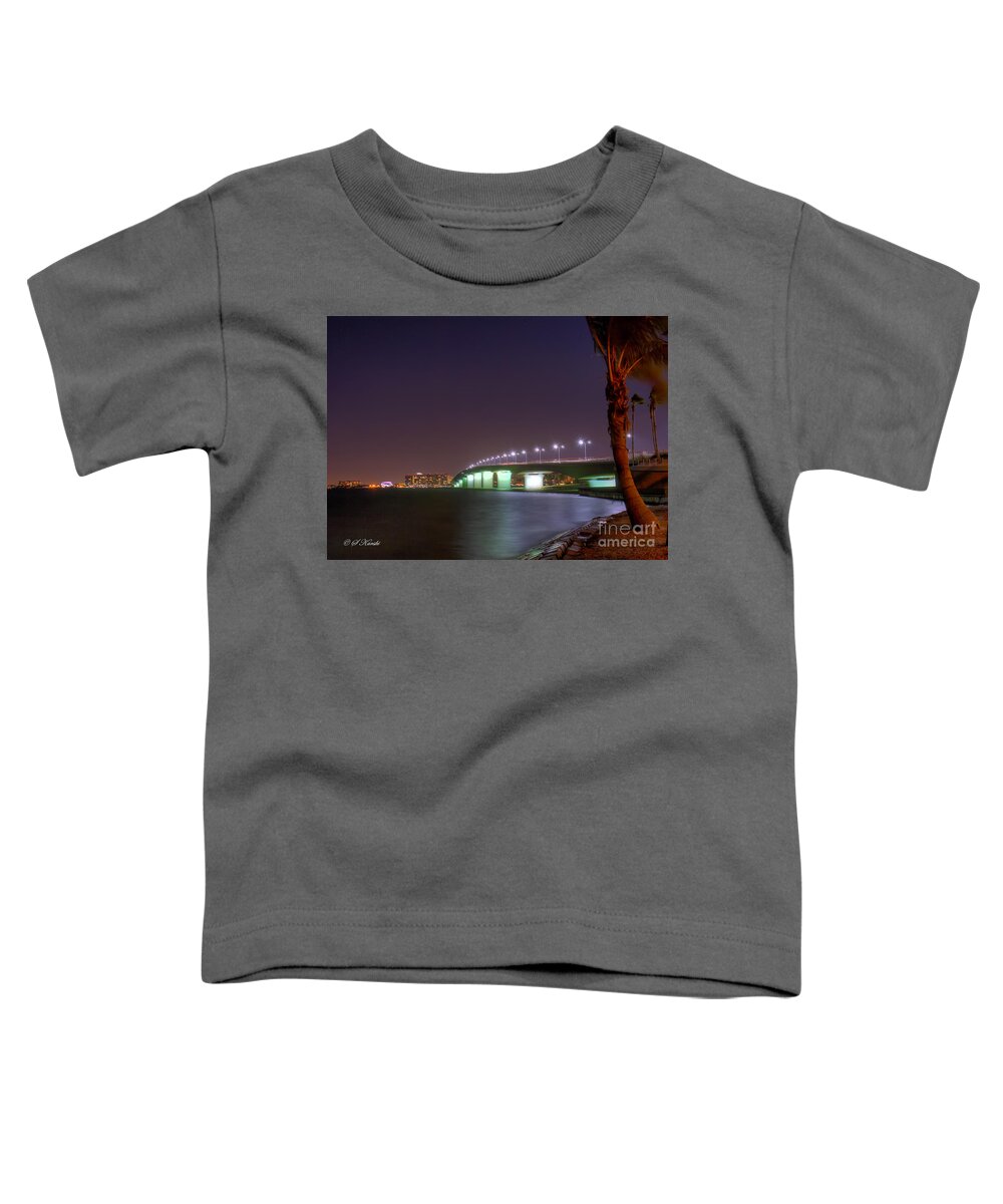 Fl Toddler T-Shirt featuring the photograph Sarasota Skyline at Night by Sue Karski