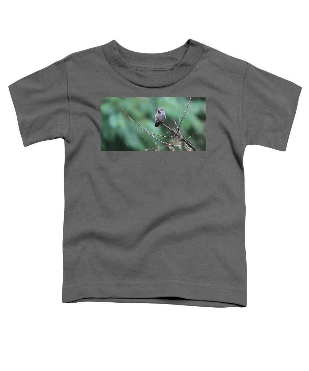 Birds Toddler T-Shirt featuring the photograph Savoring Rain by Rory Siegel