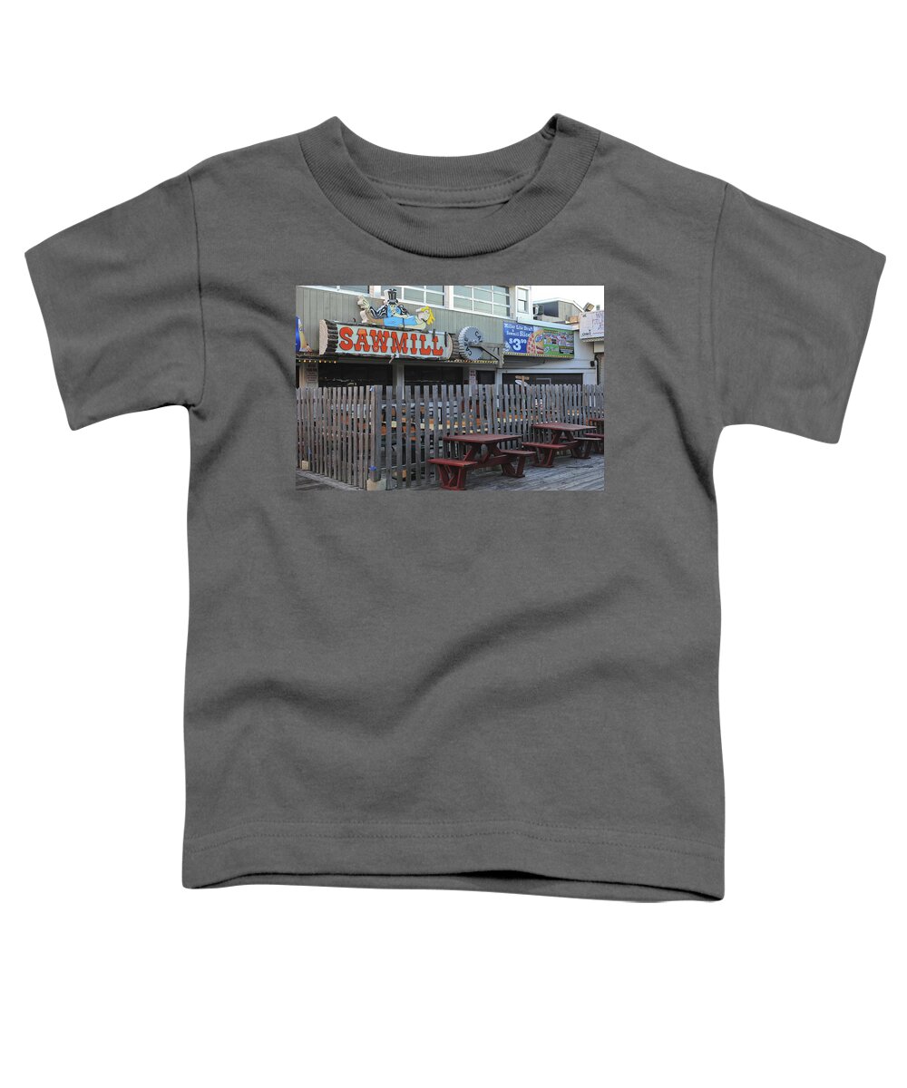 Sawmill Cafe Seaside Park New Jersey Toddler T-Shirt featuring the photograph Sawmill Cafe Seaside Park New Jersey by Terry DeLuco