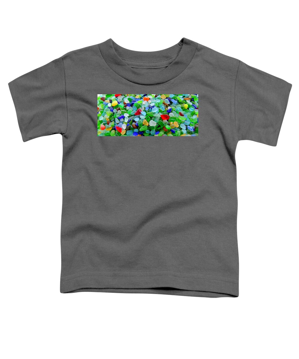 Sea Glass Mural Toddler T-Shirt featuring the photograph Sea Glass Mural by Mary Deal