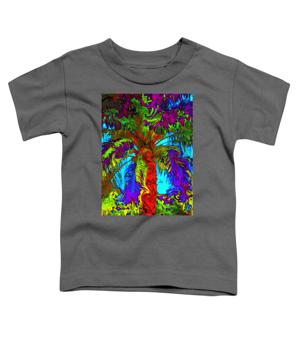 Trees Toddler T-Shirt featuring the digital art Shade Trees on Venus by Alec Drake