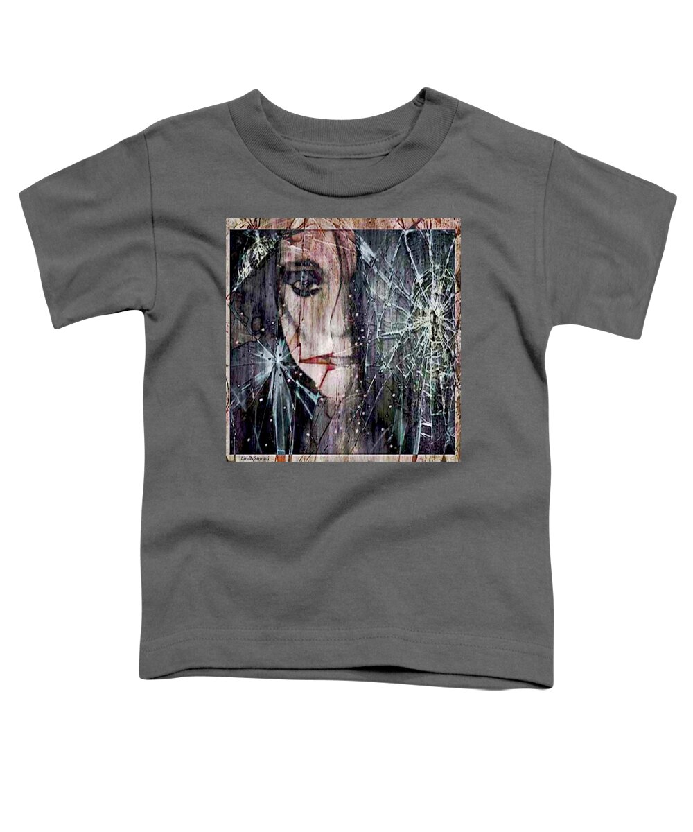Shattered Toddler T-Shirt featuring the photograph Shattered And Broken by Linda Sannuti