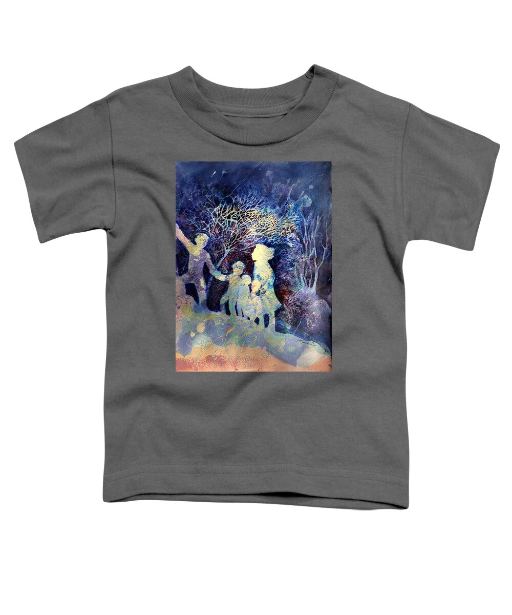 Family Toddler T-Shirt featuring the painting Shelter From the Storm by Marilyn Jacobson