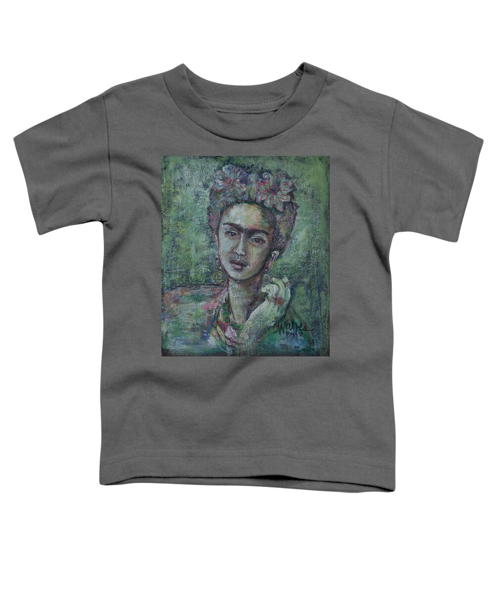 Frida Kahlo Toddler T-Shirt featuring the painting She's Free to Fly by Laurie Maves ART