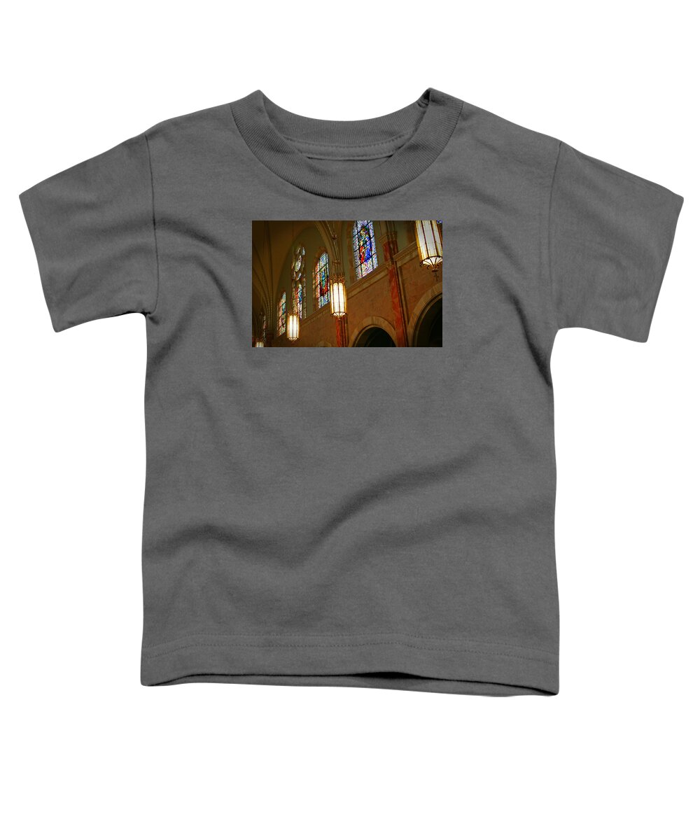 Holy Hill Toddler T-Shirt featuring the photograph Shine Upon Thee by Susan McMenamin