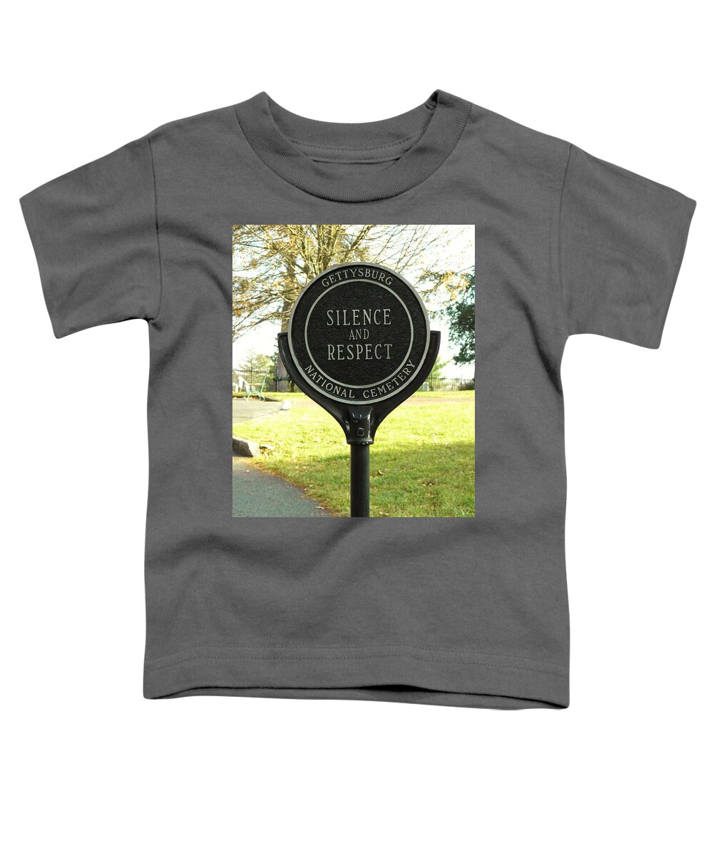 Silence And Respect Toddler T-Shirt featuring the photograph Silence and Respect Gettysburg PA by John Williams