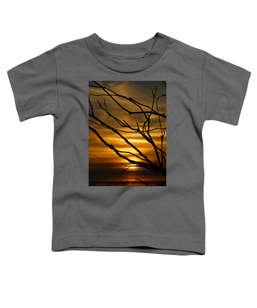 Silhouette Sunset Toddler T-Shirt featuring the photograph Silhouette Sunset by Tikvah's Hope