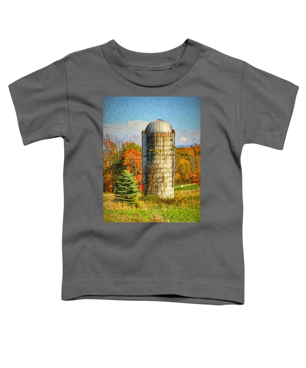 Silo Toddler T-Shirt featuring the photograph Silo In Vermont by Deborah Benoit