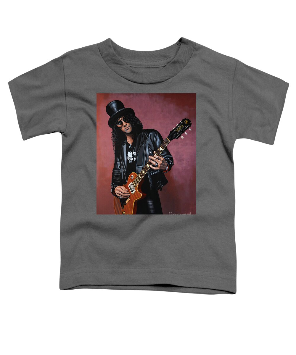 Slash Toddler T-Shirt featuring the painting Slash by Paul Meijering