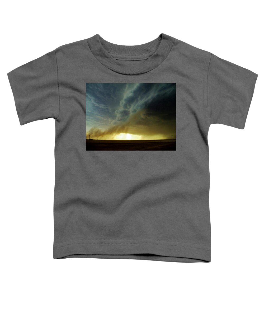 Storm Toddler T-Shirt featuring the photograph Smoke and the Supercell by Ed Sweeney