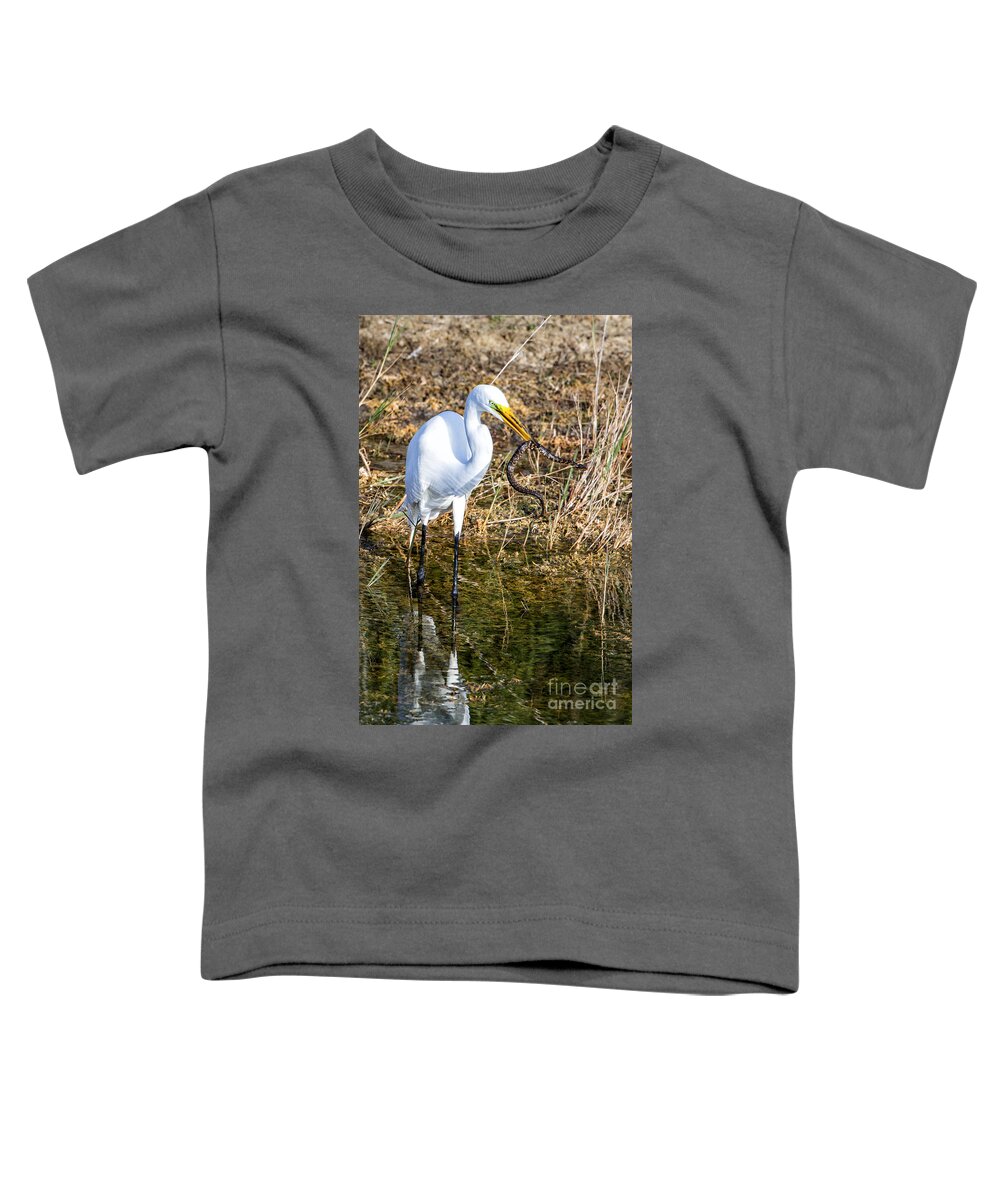 Great Toddler T-Shirt featuring the photograph Snake for Lunch by Ronald Lutz