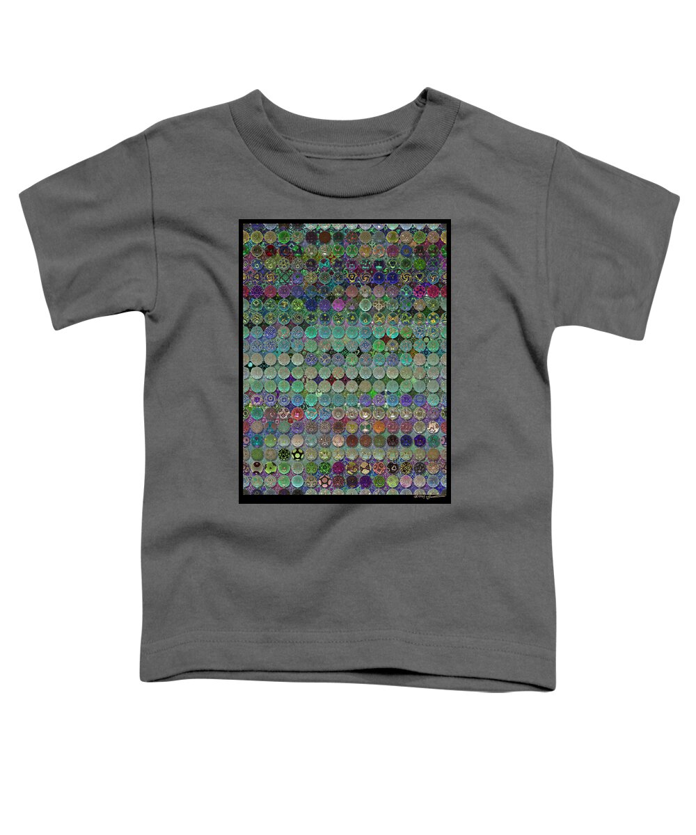 Green Toddler T-Shirt featuring the digital art Soon the Dark Cloud Will Be Gone and Life will be Glass Ornaments by Ann Stretton