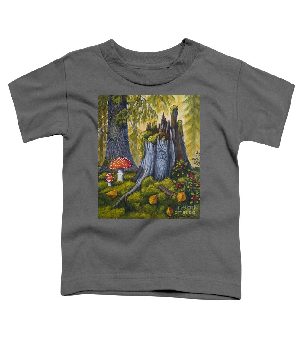 Art Toddler T-Shirt featuring the painting Spirit of the forest by Veikko Suikkanen