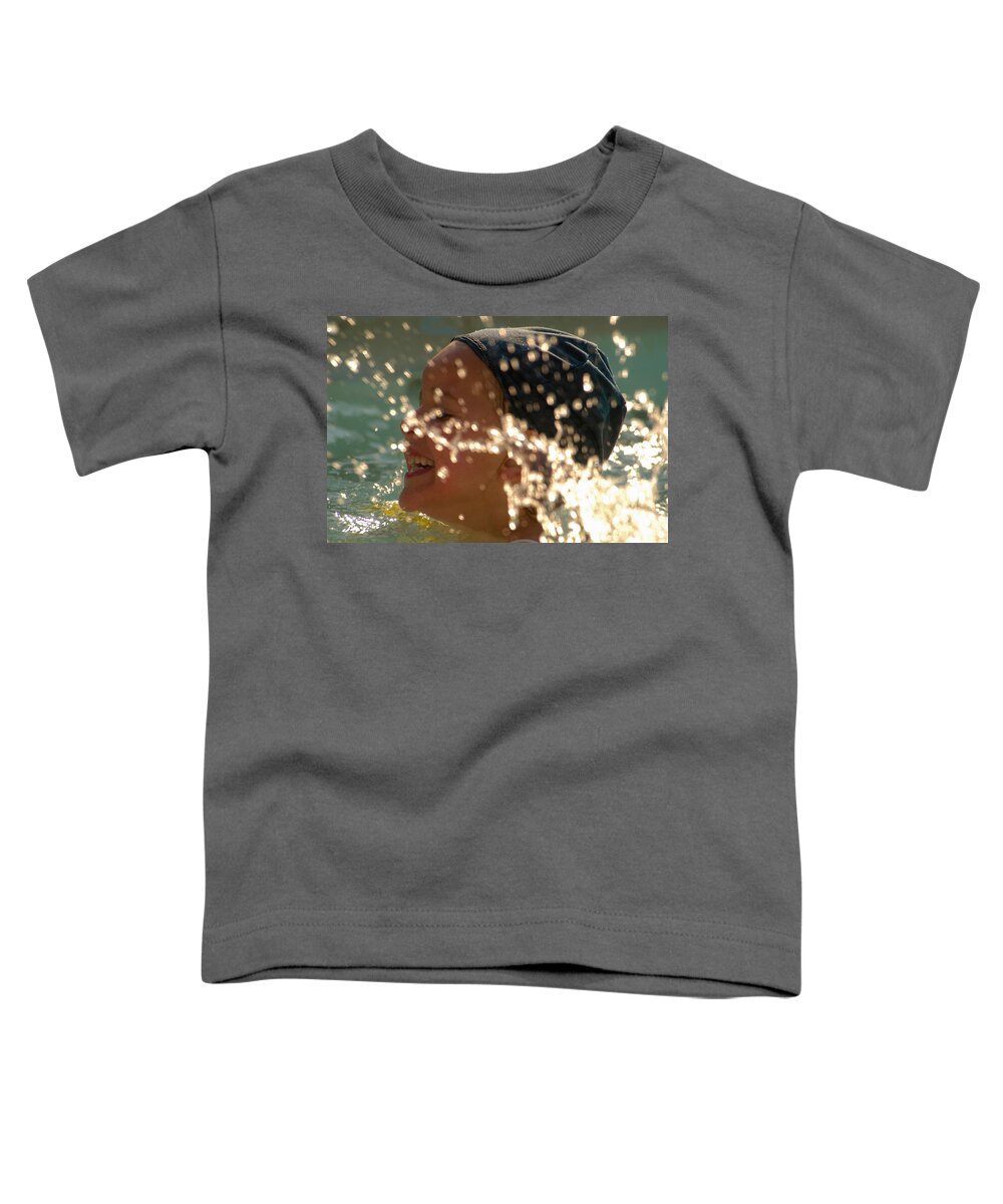 Africa Toddler T-Shirt featuring the photograph Splash and giggle by Alistair Lyne