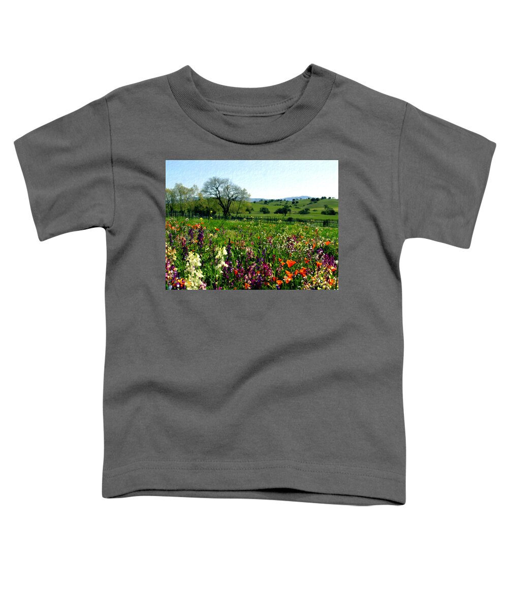 Flowers Toddler T-Shirt featuring the photograph Spring bouquet at Rusack Vineyards by Kurt Van Wagner