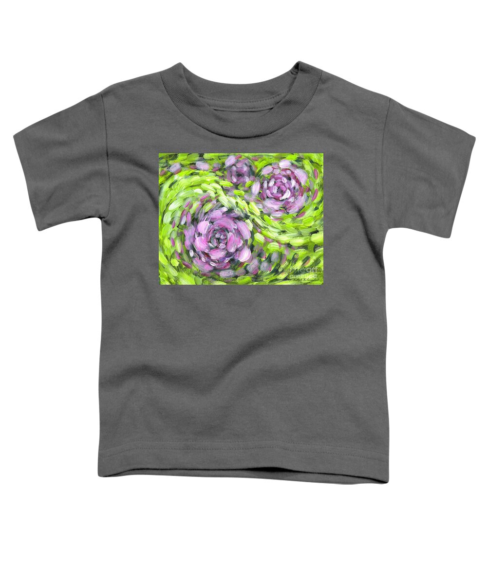 Roses Toddler T-Shirt featuring the painting Spring Whirl by Holly Carmichael