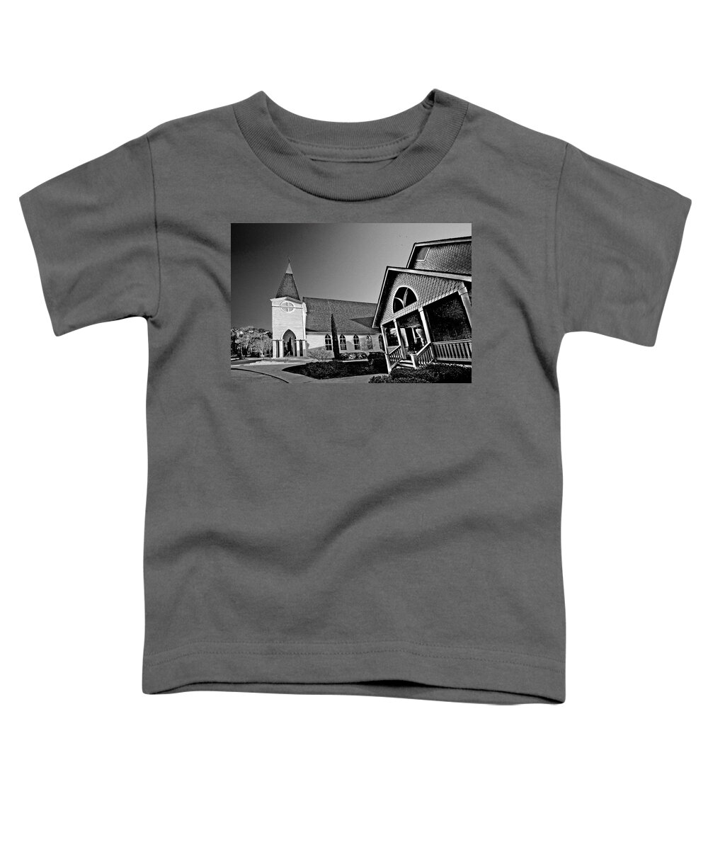 Alabama Toddler T-Shirt featuring the digital art St. Francis - Abstract BW by Michael Thomas