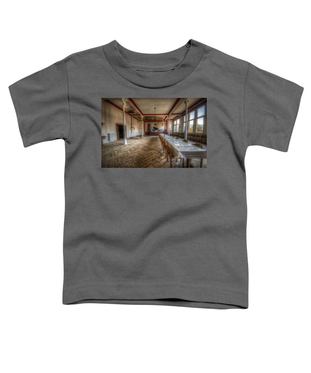 Urbex Toddler T-Shirt featuring the digital art Stage table by Nathan Wright