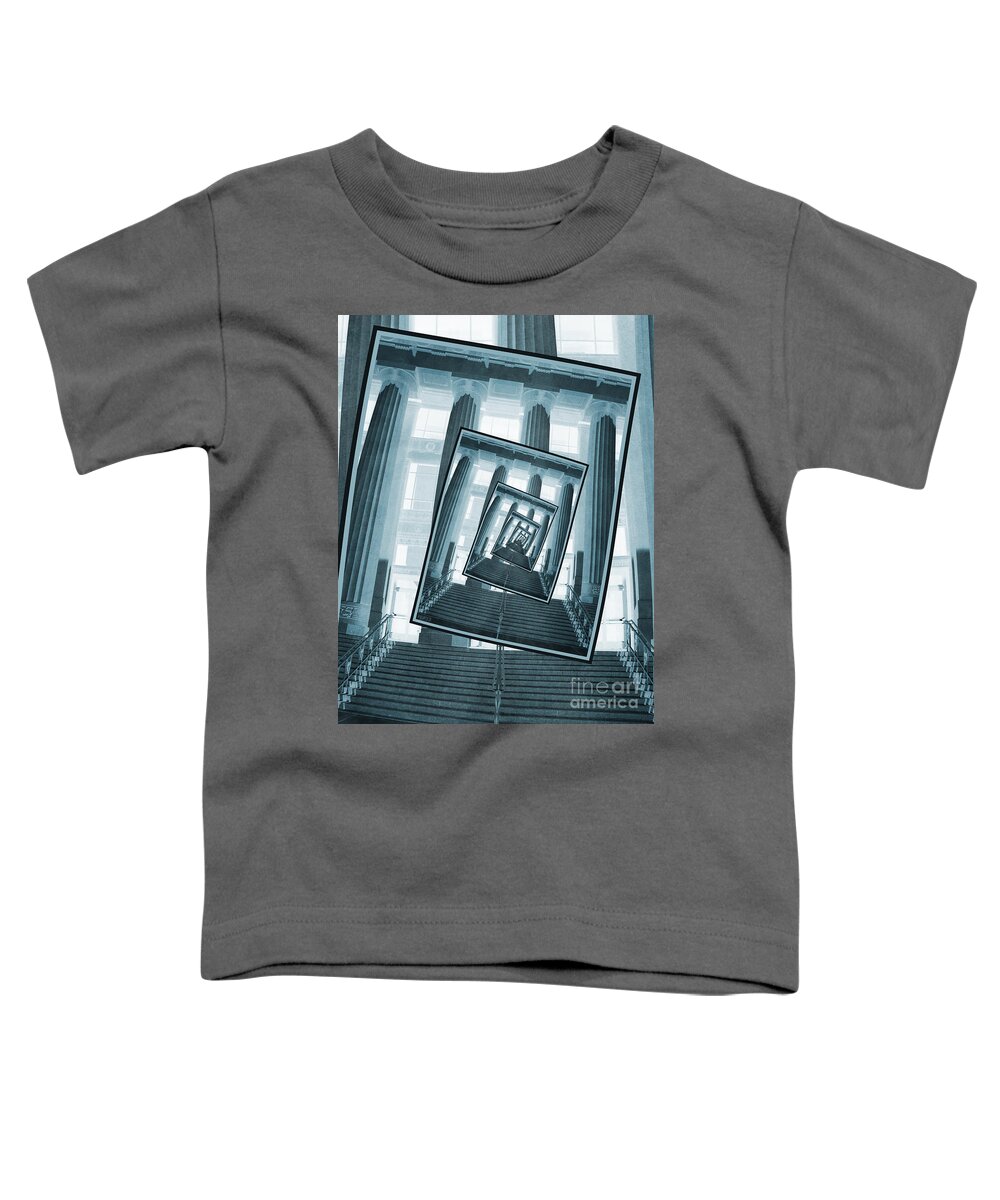 Photography Toddler T-Shirt featuring the photograph Stairs And Pillars by Phil Perkins
