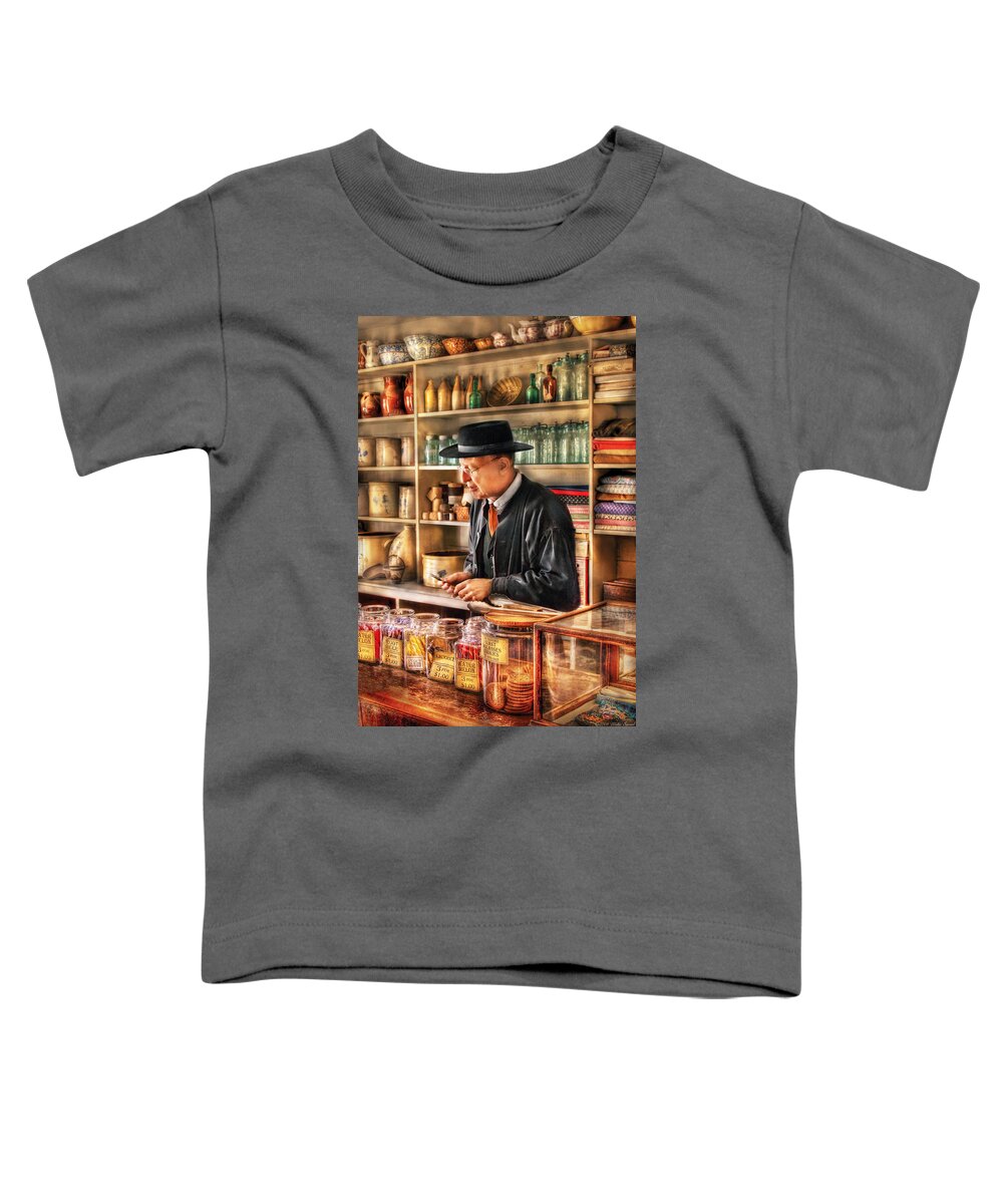 Savad Toddler T-Shirt featuring the photograph Store - In the General Store by Mike Savad
