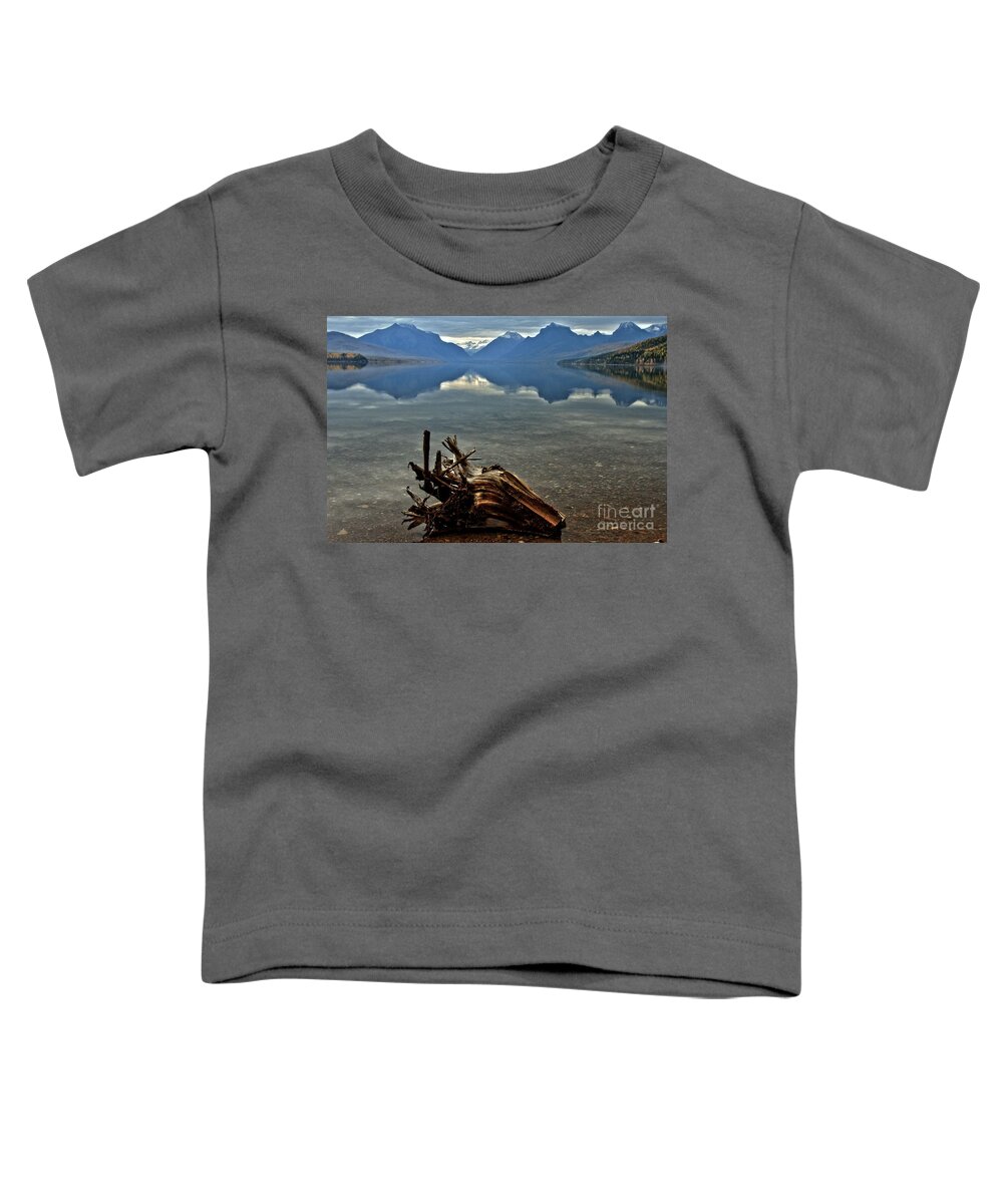 Glacier National Park Toddler T-Shirt featuring the photograph Stumped by Adam Jewell