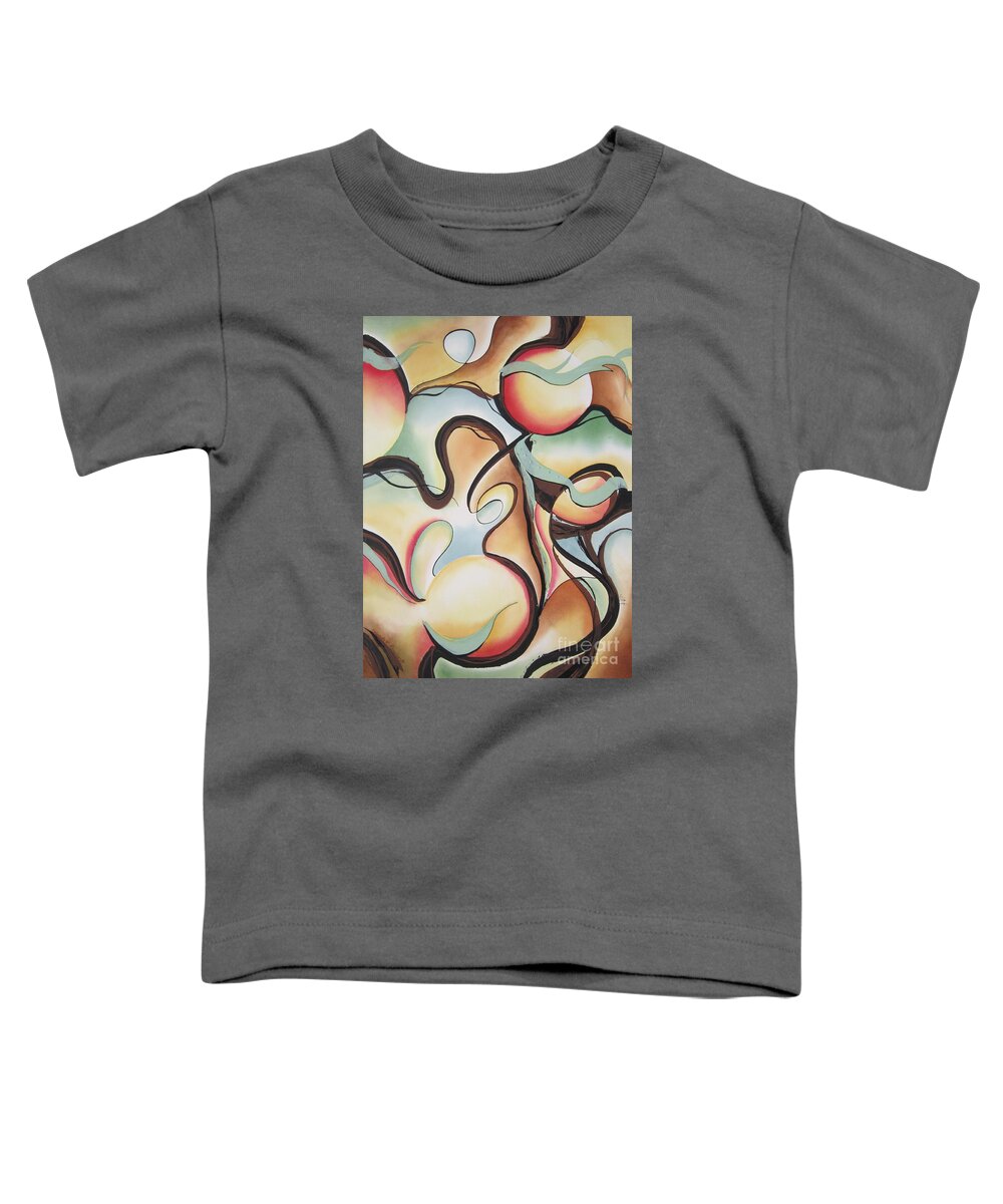 Abstract Toddler T-Shirt featuring the painting Summer Solstice 2 by Deborah Ronglien