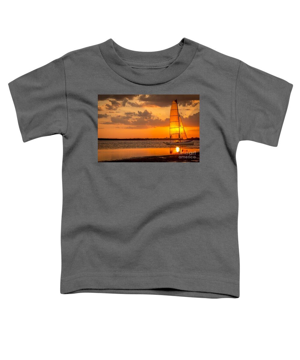 Dunedin Beach Toddler T-Shirt featuring the photograph Sun Sail by Marvin Spates