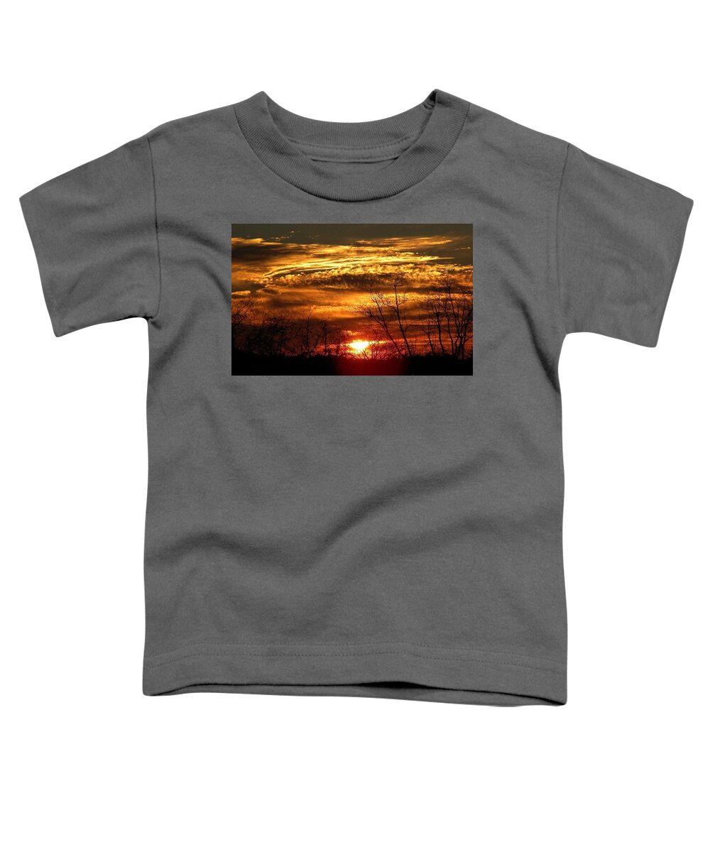 Postcard Toddler T-Shirt featuring the digital art Sundown On The Farm by Matthew Seufer