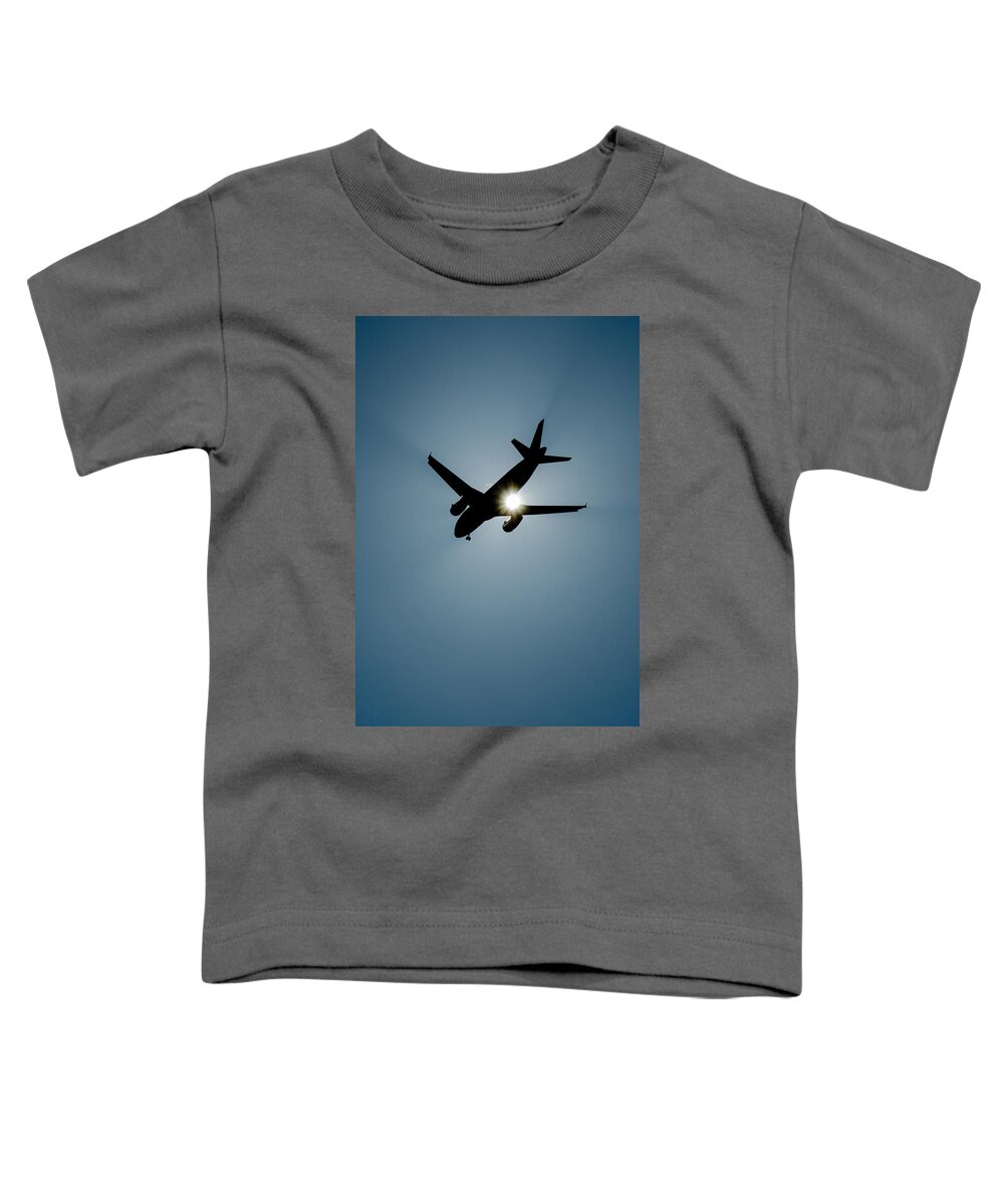 Airplane Toddler T-Shirt featuring the photograph Sunflyer by Andreas Berthold