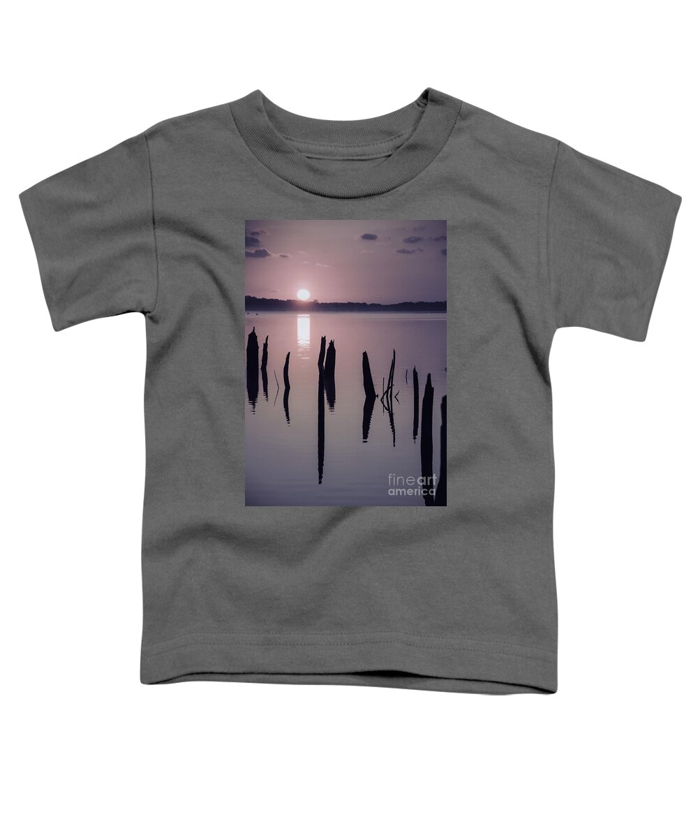 (tree Or Trees) Toddler T-Shirt featuring the photograph Sunrise over Manasquan Reservoir IV by Debra Fedchin