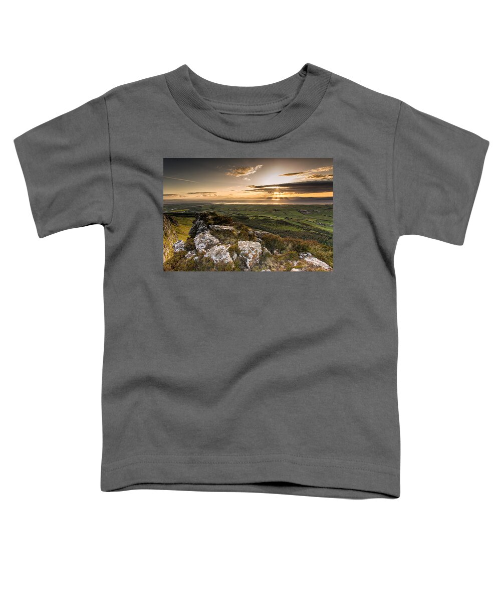 Binevenagh Toddler T-Shirt featuring the photograph Sunset from Binevenagh by Nigel R Bell