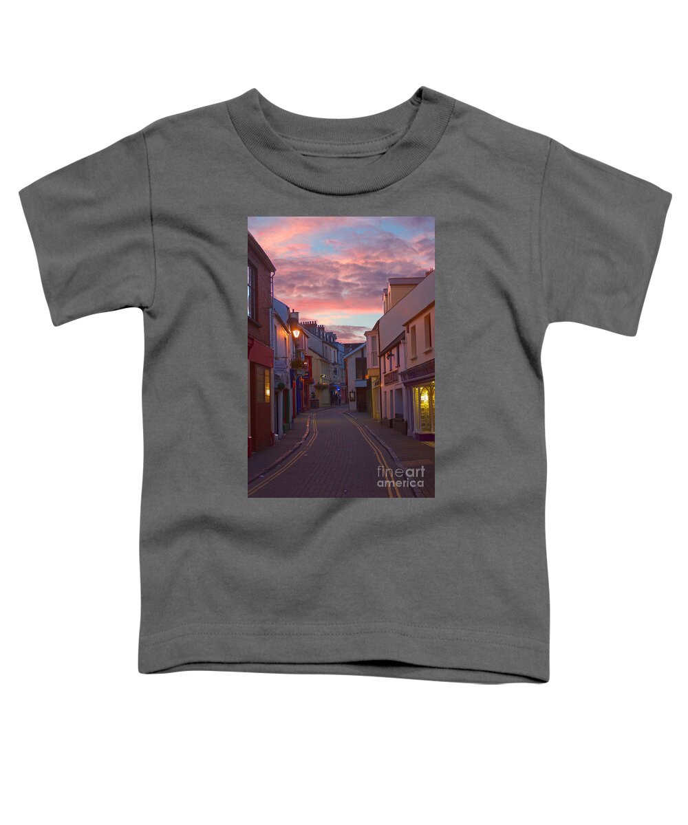 Tenby Toddler T-Shirt featuring the photograph Sunset Street by Jeremy Hayden