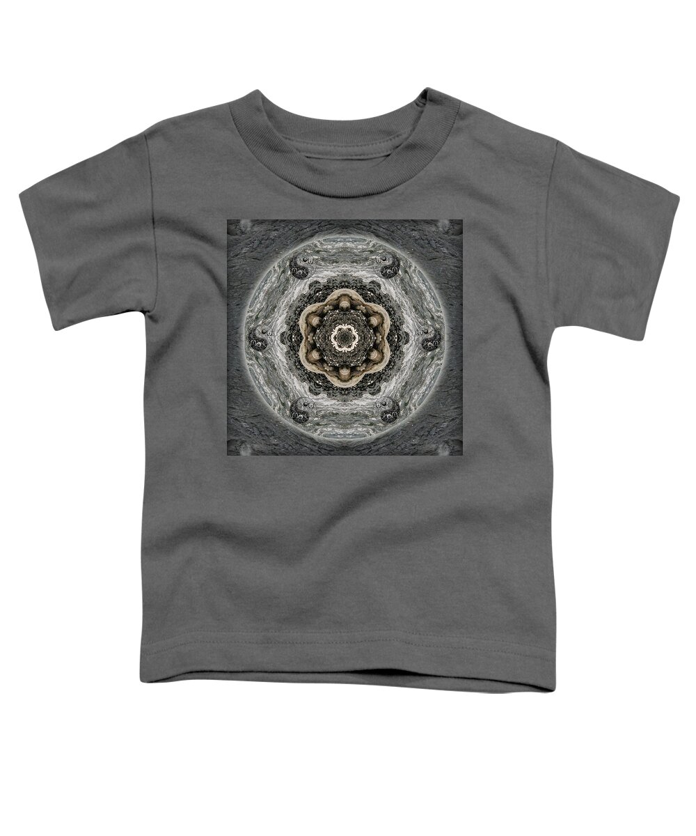 Mandala Toddler T-Shirt featuring the mixed media Surrender to the Journey by Alicia Kent