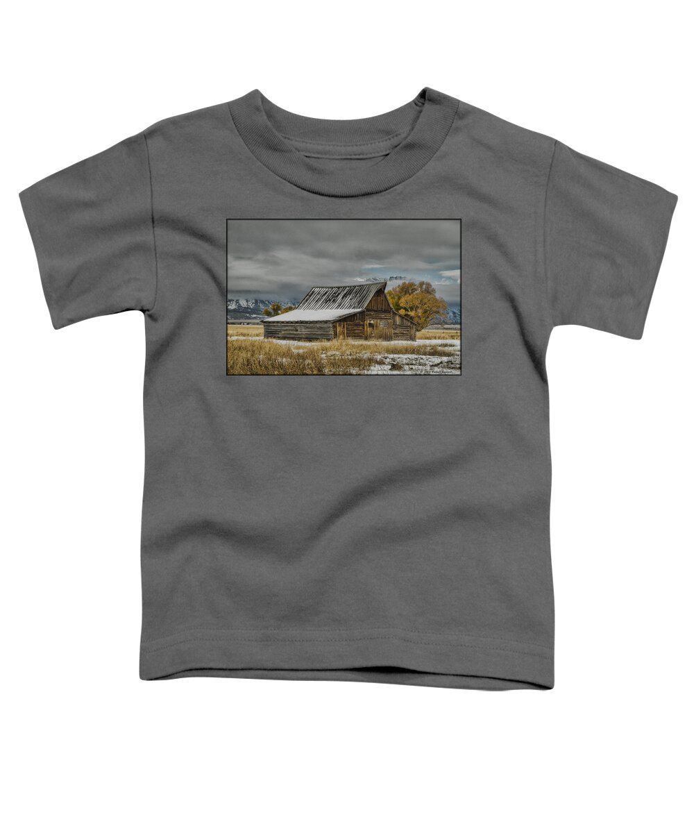 Barn Toddler T-Shirt featuring the photograph T. A. Moulton's Barn by Erika Fawcett